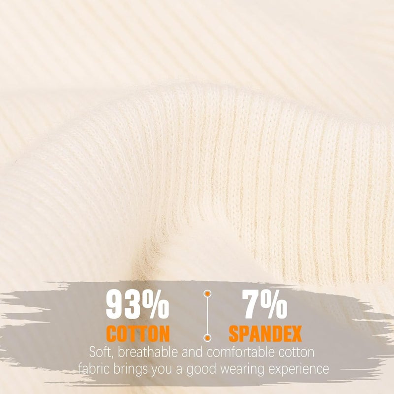 YANIKY Slouchy Beanie for Women, Mens Soft Cotton Beanie Hat, Double Layer Windproof Skull Cap for All Seasons - Image 2